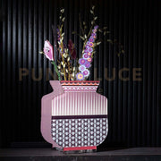 VASO FENICE GRANDE IN CRISTALLO ACRILICO DECORATO PARIGI