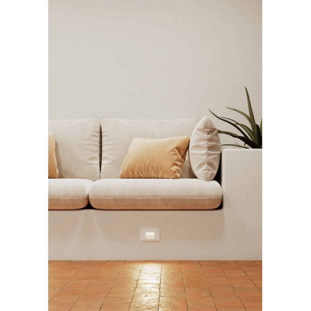 Beneito & Faure - Luce da incasso segnapasso LED Mis Sq Wall 3W - Segnapasso da parete squadrato IP65 Switch 2700K/3200K/4000K - Nero