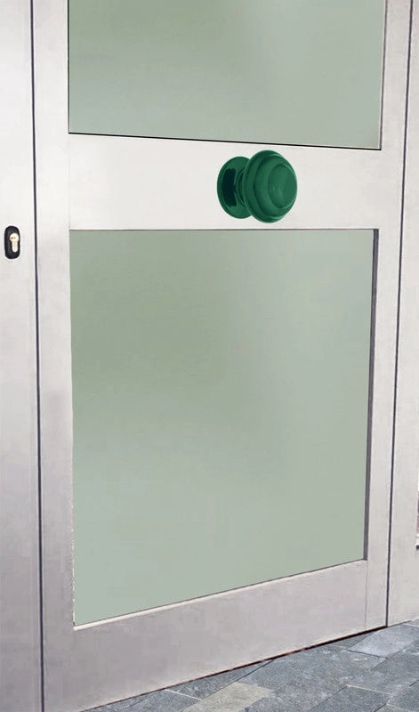 Pomolo fisso per porta SAGUATTI 878/80SB in alluminio verde lucido