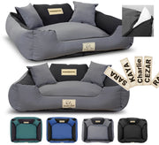 AIO FACTORY 75x65 cm KINGDOG MM43 Letto per cani personalizzabile Grigio scuro