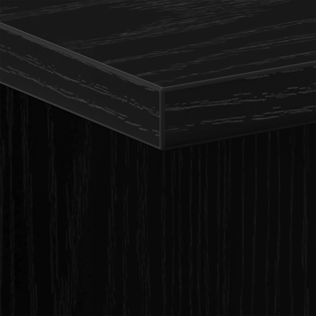 Comodini 2 pz Nero Rovere 35x35x55 cm Legno ingegnerizzato