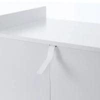 Carrello da Cucina Portavivande per Microonde con 4 Ruote, in Legno, 60x40x77cm - Rovere