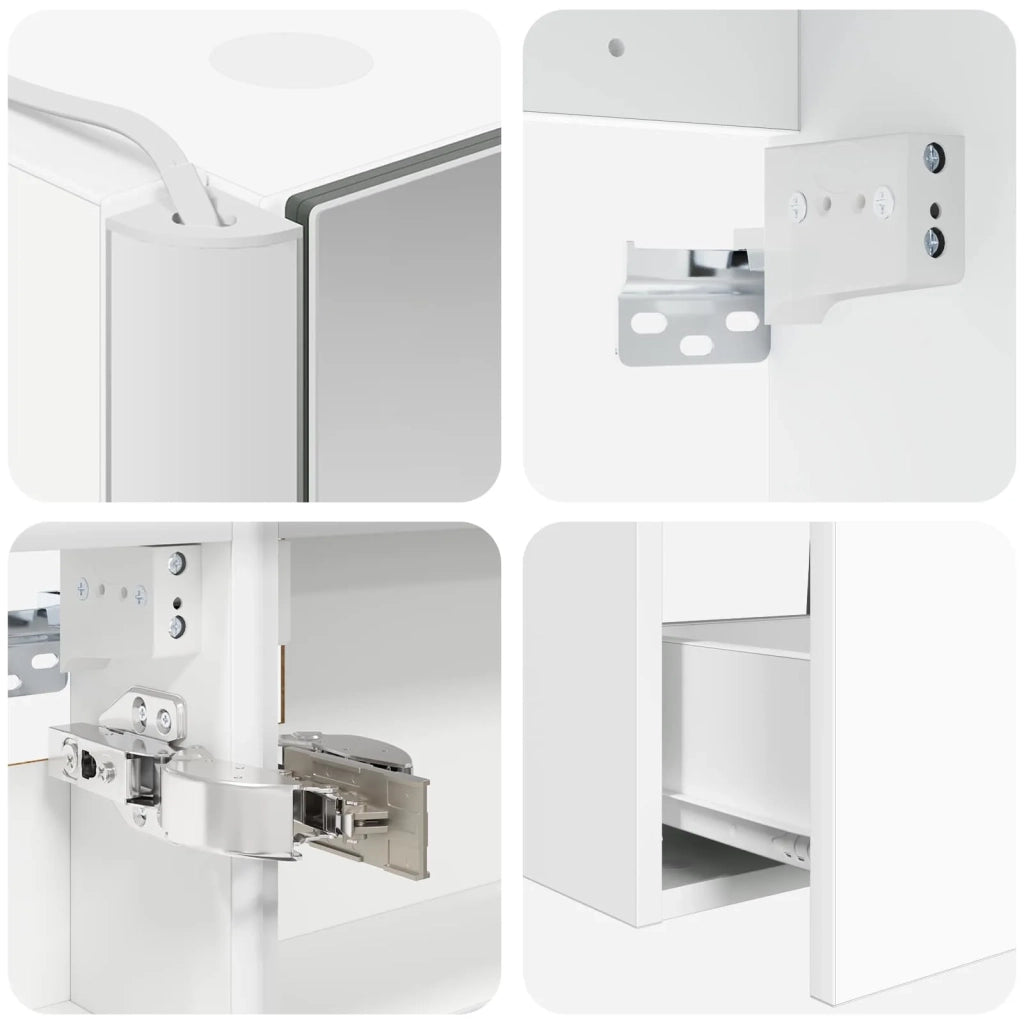 Set di mobili per il bagno 4 pcs Bianco 3407063