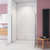 Box Doccia per Nicchia 185 cm Doppia Porta Battente Saloon Vetro Temperato 6 mm Anticalcare Larga 155 cm (80+80: 1518-1558 mm)