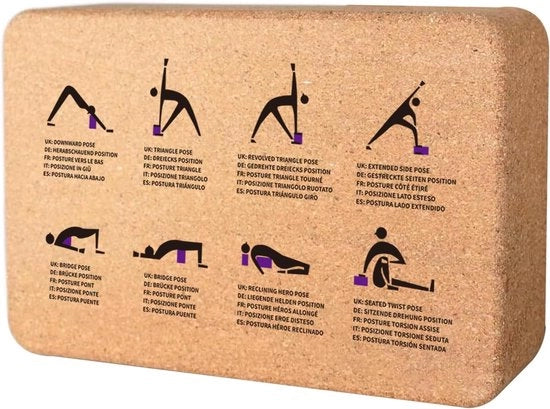 Tappetino di yoga in cura naturale - 22 x 14 x 14 cm - Verde - Antiscivolo e facile da tenere - Ideale per yoga - 1250 g