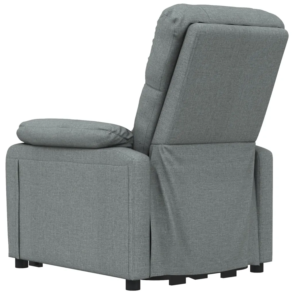 Poltrona | Sedia Relax Elettrica Reclinabile Grigio Scuro in Tessuto