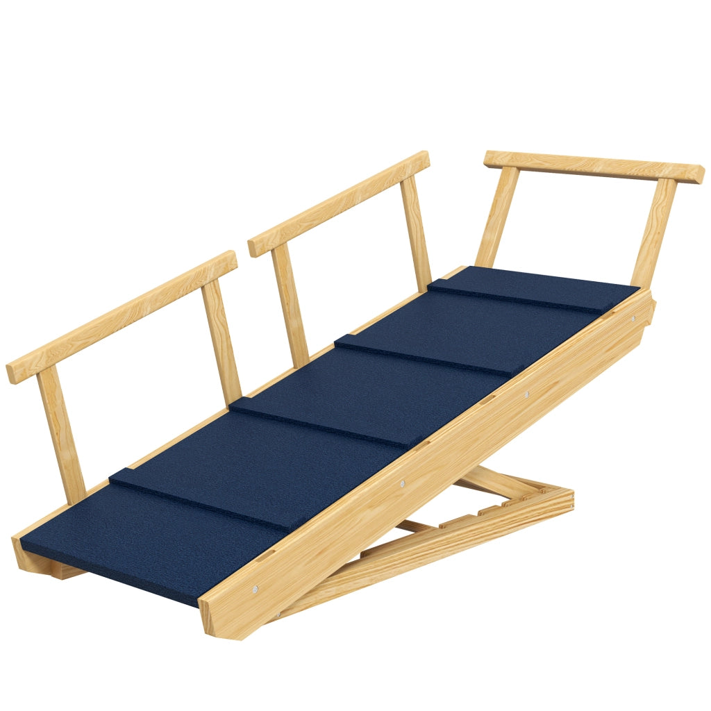 Rampa per Cani ¨C zephmum ¨C Regolabile, Pieghevole, Legno, 85x40x61 cm, Nero