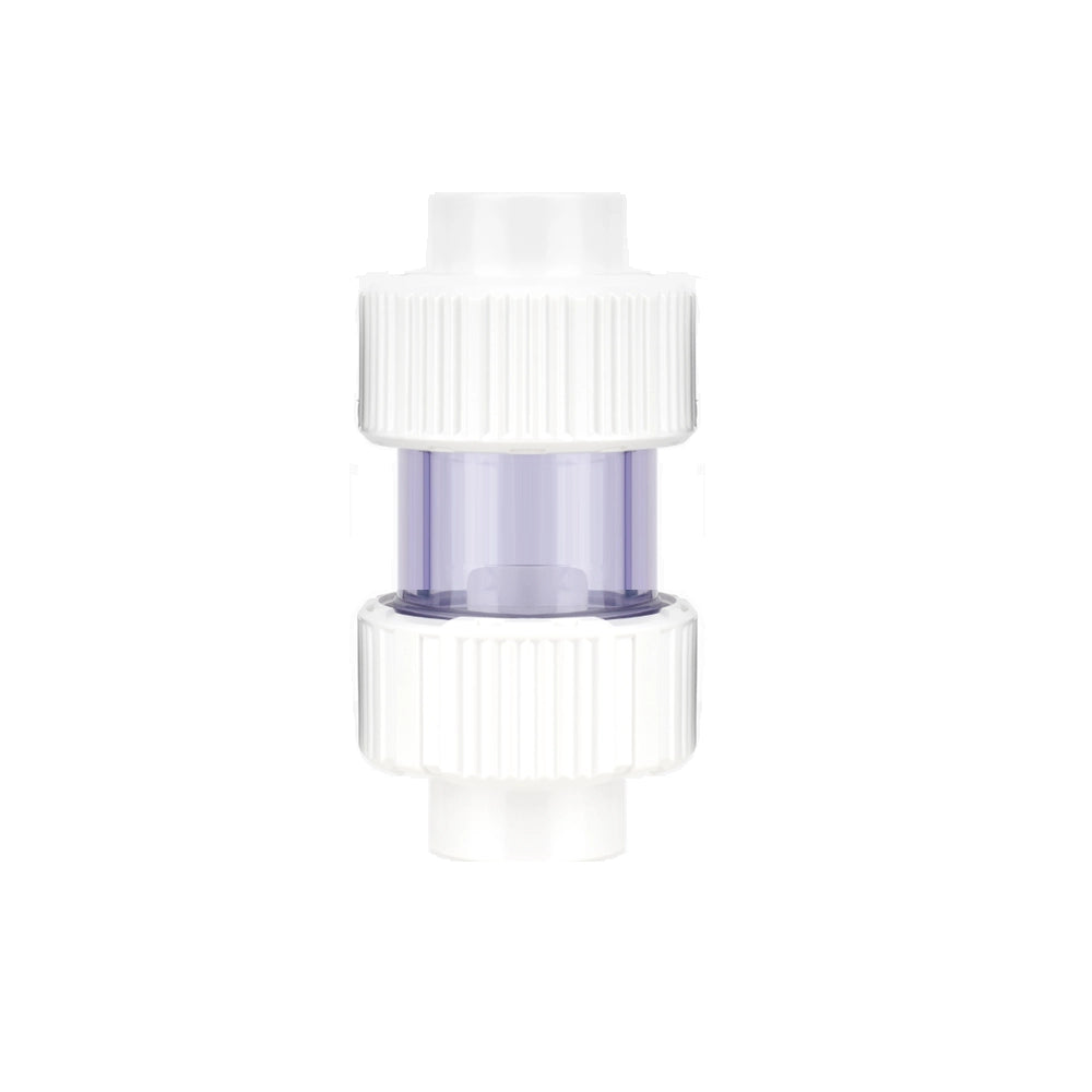 Aquariumline PVC Check Valve bianca ad incollaggio Ø32mm - valvola di non ritorno a clapet