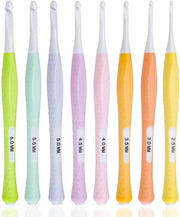 Set di aghi da cucire ergonomici 8 pezzi - Silicio - 14,5 cm - Aghi da cucire per principianti