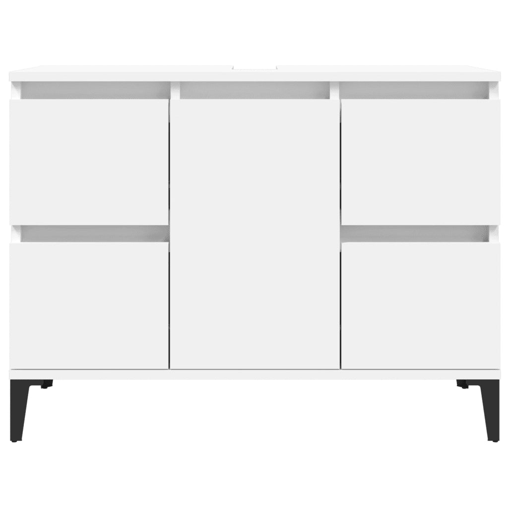 Mobile Lavabo Bianco 80x33x60 cm in Legno Multistrato