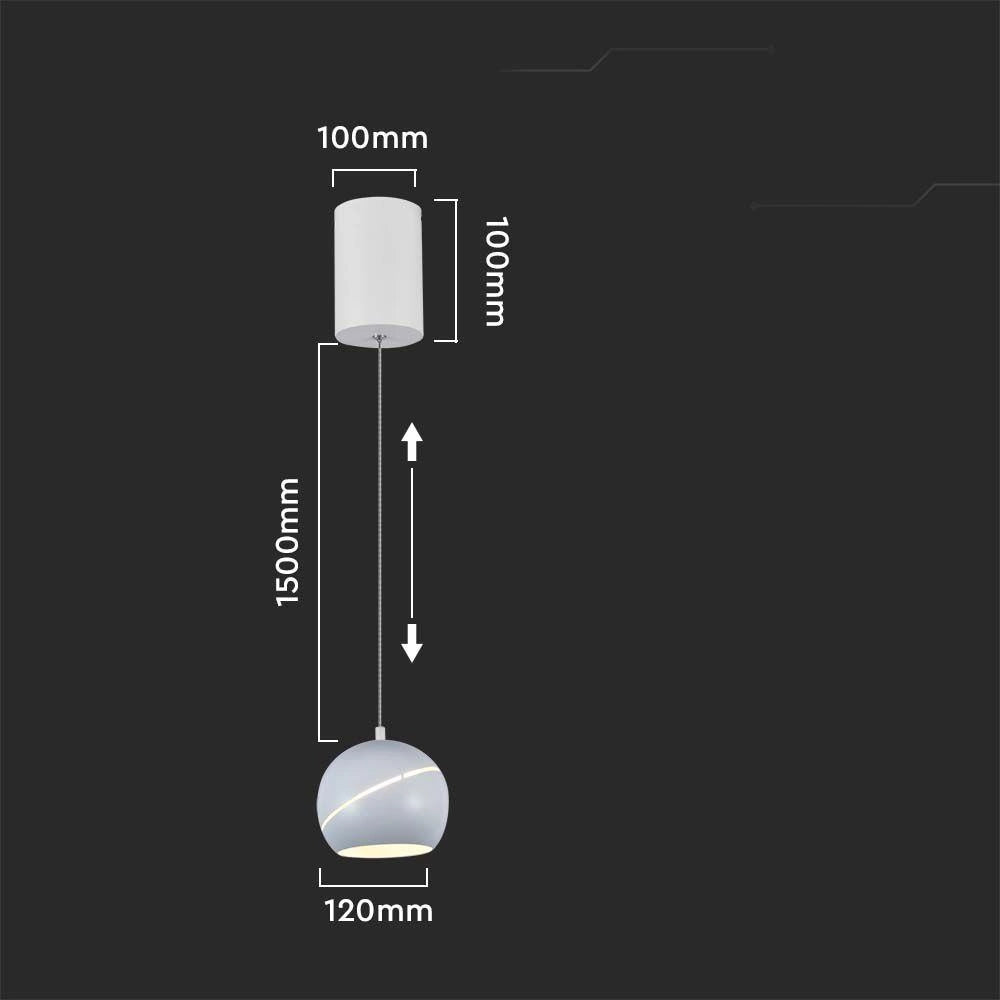 Lampada a sospensione LED 3000K regolabile bianca V-TAC