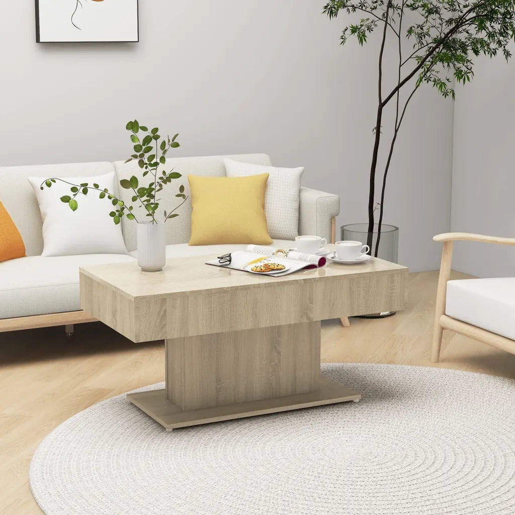 Tavolino da Salotto-Tavolino da soggiorno-Tavolo Rovere Sonoma 96x50x45cm Legno Multistrato