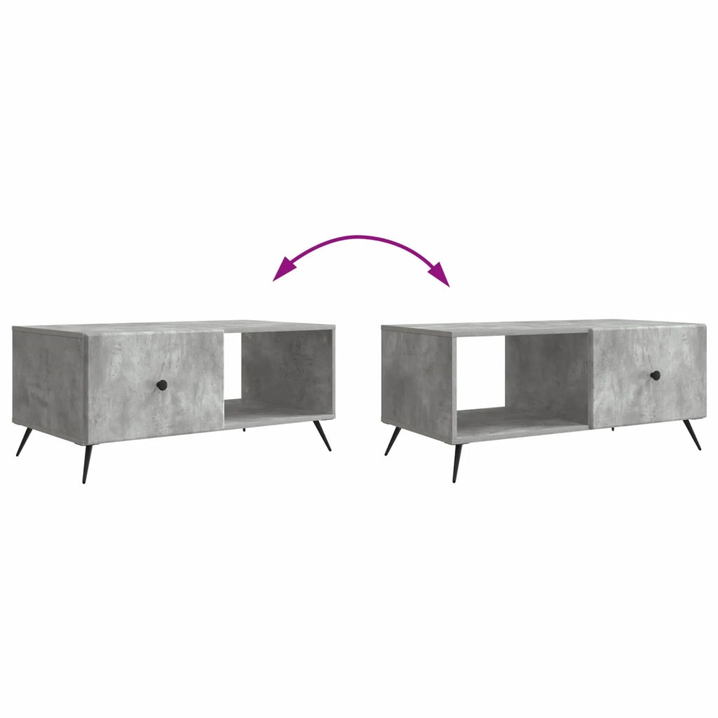 Tavolino da salotto Grigio Cemento 90 x 50 x 40 cm 895648