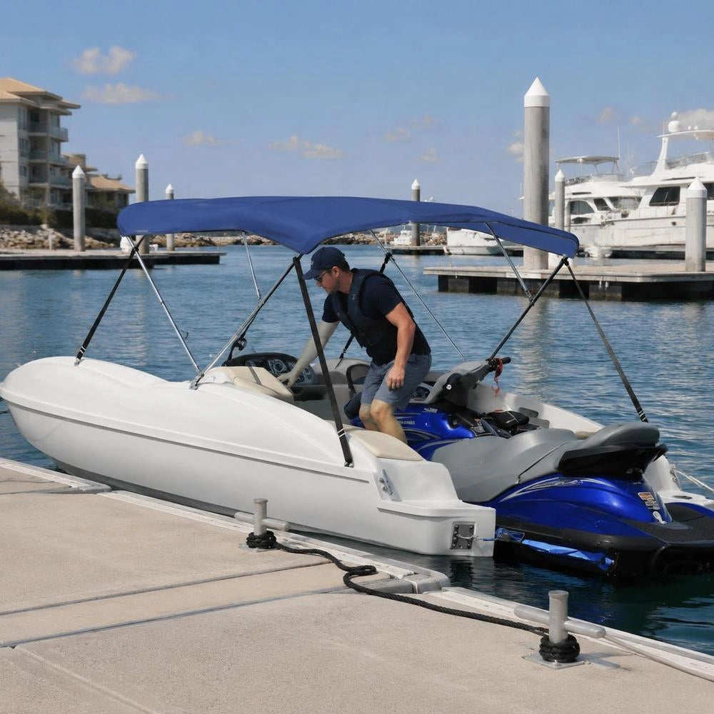 3-Bow Bimini Top Blue 183x160x137 Cm
