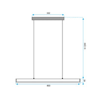 Lampada Led Led App1447-cp Black 80cm