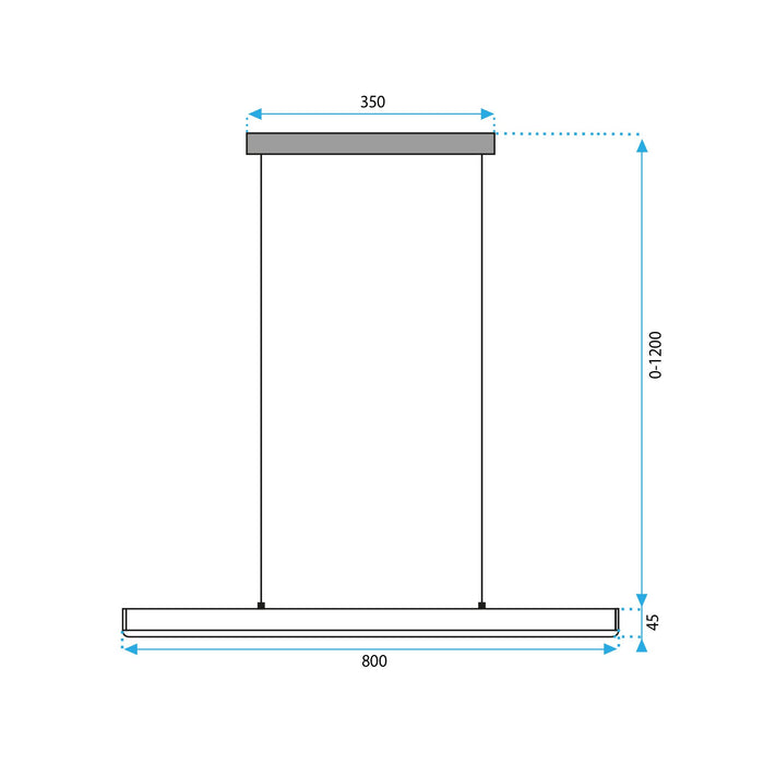 Lampada Led Led App1447-cp Black 80cm
