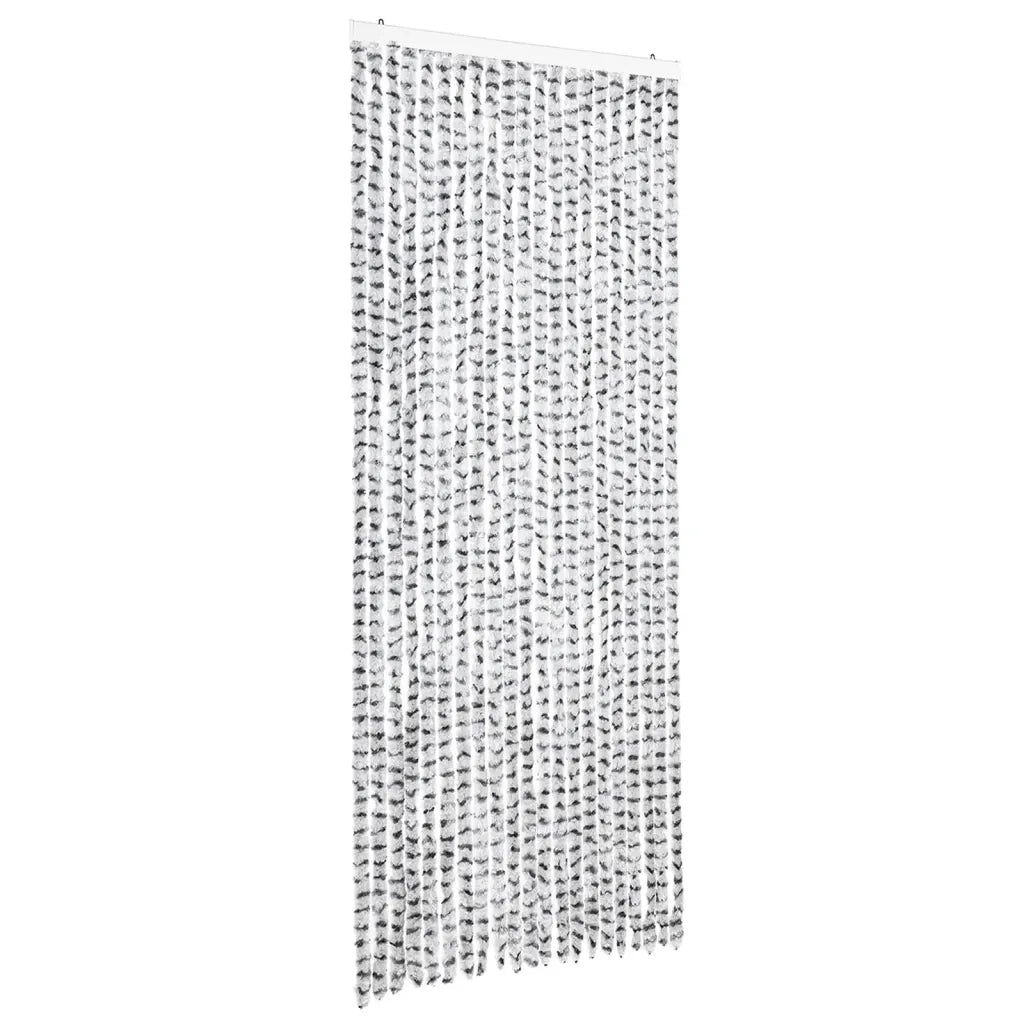 Zanzariera Grigio Chiaro e Grigio Scuro 90x220 cm Ciniglia 325455