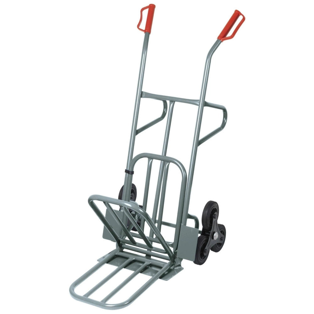 Trade Shop - Carrello In Metallo A 6 Ruote Ribimex Sali Scendi Scale Prcd6r Asse Rinforzato -
