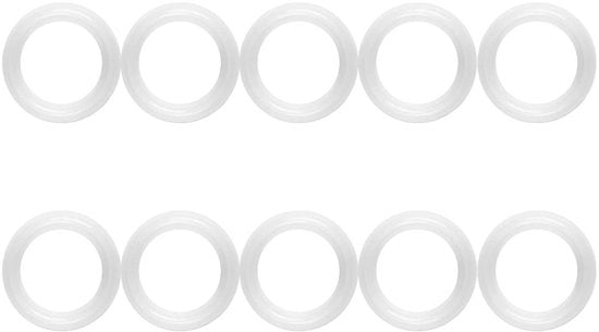 Set di 10 Anelli di Silicone Reutilizzabili di Classe Alimentare per Chiusura Ermetica - Ideali per Lavatrici - Cerniera a Gomito - 1.5 pollici