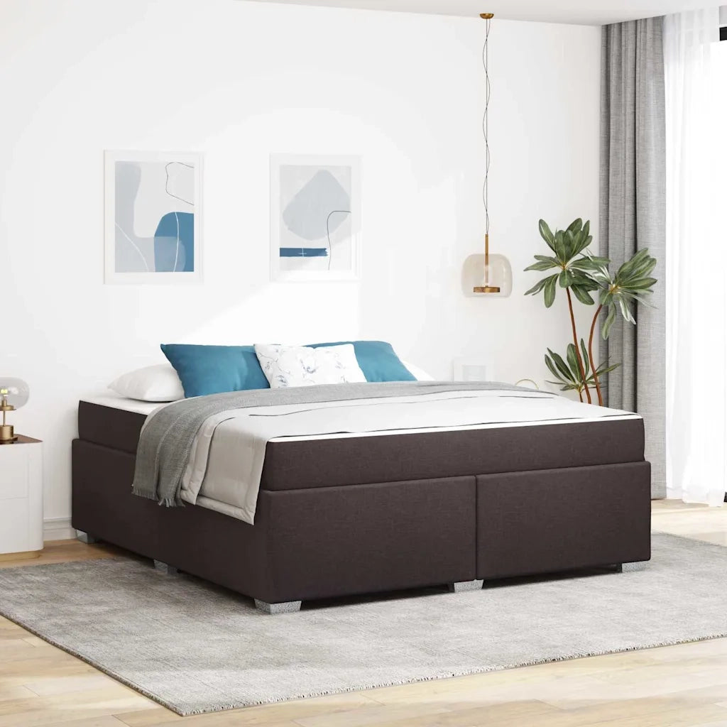 vidaXL Struttura del letto Marrone scuro 180 x 200 cm Tessuto