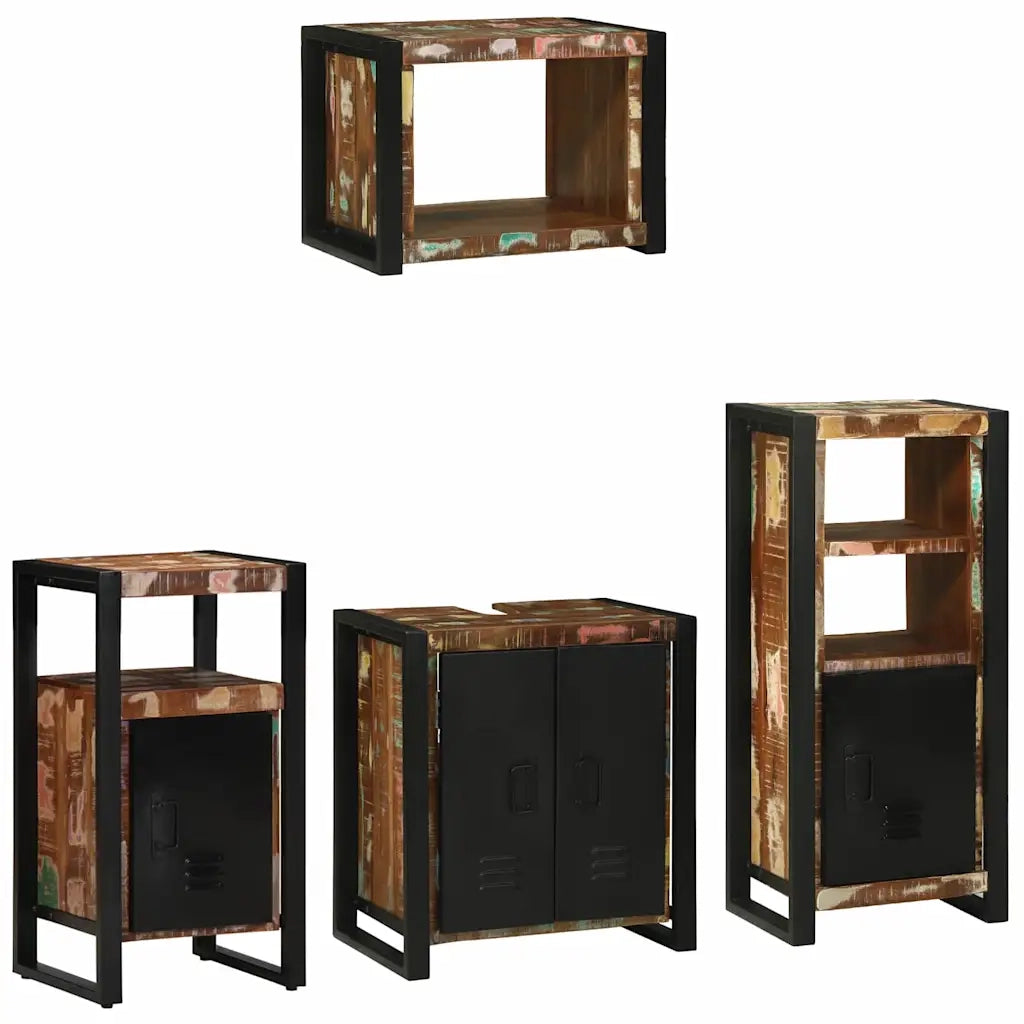 Set di mobili per il bagno 4 pcs Legno Recuperato Massello 3305673