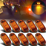 Fari di segnalazione per rimorchi - 12/24V - Fari di lato per rimorchi - Impermeabili - Adatti per camion, camper e caravan - Nero