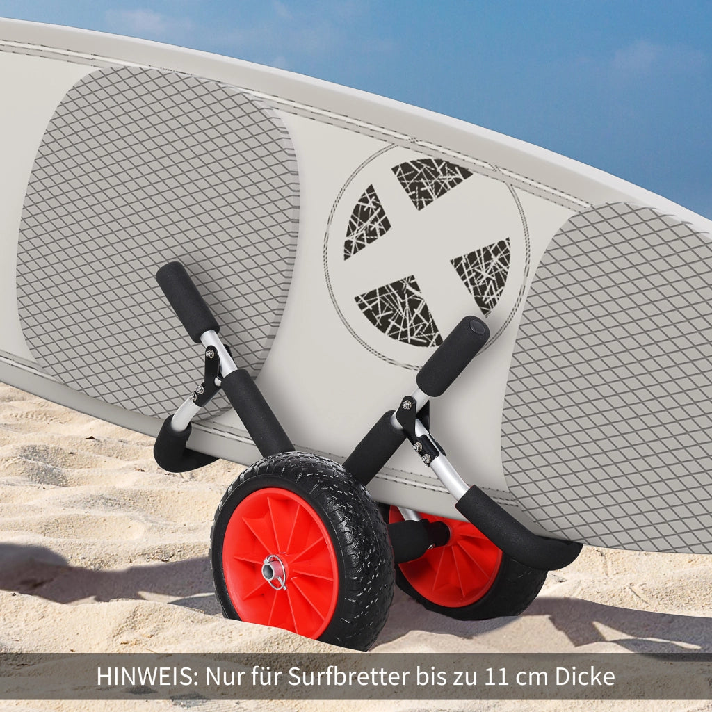 Carrello pieghevole per tavole da surf e kayak ¨C zephmum ¨C nero, alluminio, 45 kg