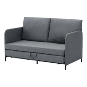 Divano/poltrona trasformabile a 2 posti 78 x 125 x 67 cm grigio scuro 03_0009128