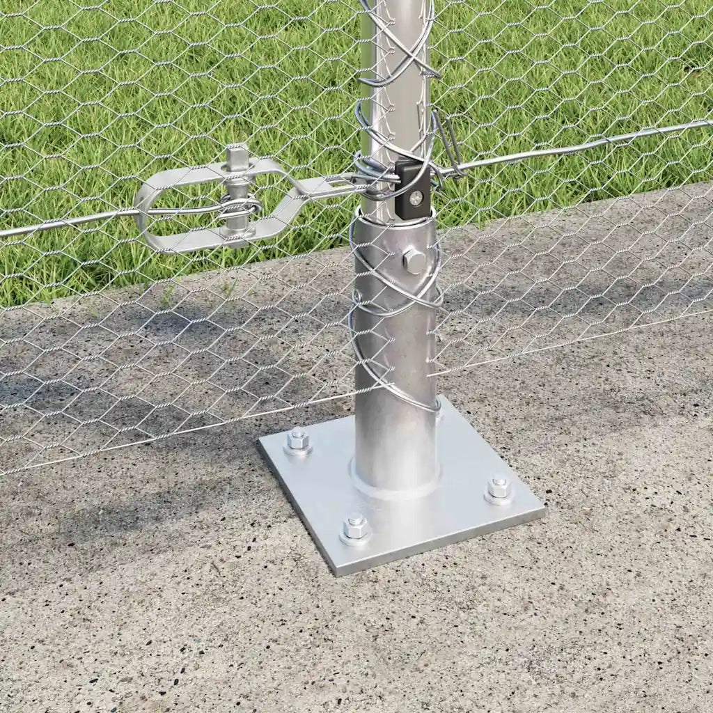 Palo della recinzione Argento 50 x 1,5 m (rete da 13 mm)