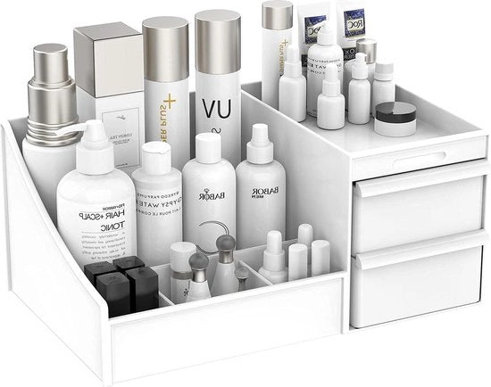 Organizzatore di Trucco con Grande Capacità con Carrello - Spazzole per Labbra, Pennelli, Gioielli, Cura delle Unghie, Cura della Pelle - Scrivania, Comodino, Camera da Letto, Bagno