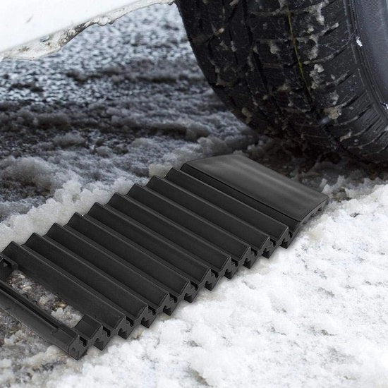 Mat di Trazione Universale - Mat Anti-Slittamento - Materiale ABS - 325 x 150 x 25 mm - Prevenzione del Slittamento - Adatto per Pneumatici - Mat di Trazione