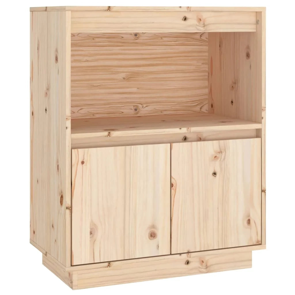 Buffet credenza cassettiera armadio mobile contenitore organizer per cucina soggiorno salotto 60 x 34 x 75 cm legno massello di pino marrone 02_0029618