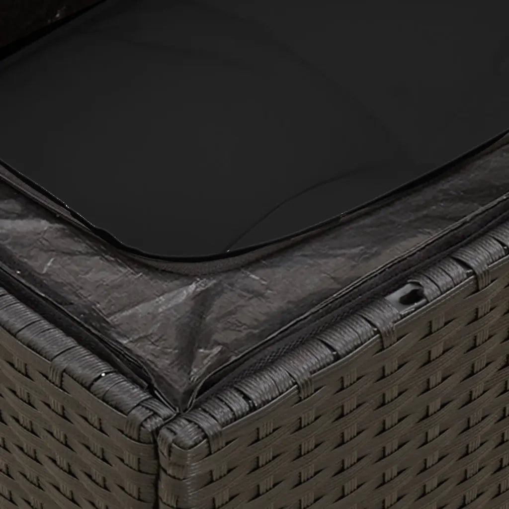 Set Divani da Giardino con Cuscini 8 pz Nero in Polyrattan 3256083