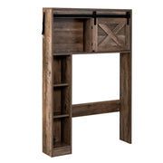 Scaffale da bagno con 3 ripiani e 2 armadietti versatile contenitore in stile retrò 84 x 17 x 128 cm legno marrone 20_0021125