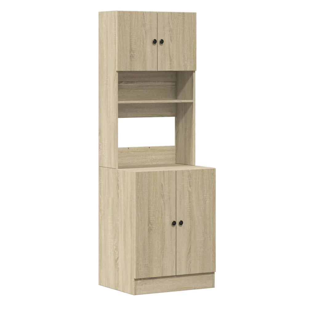 Mobile da cucina moderno in rovere Sonoma 60 x 50 x 180 cm ampio spazio contenitivo design in legno composito 02_0055532