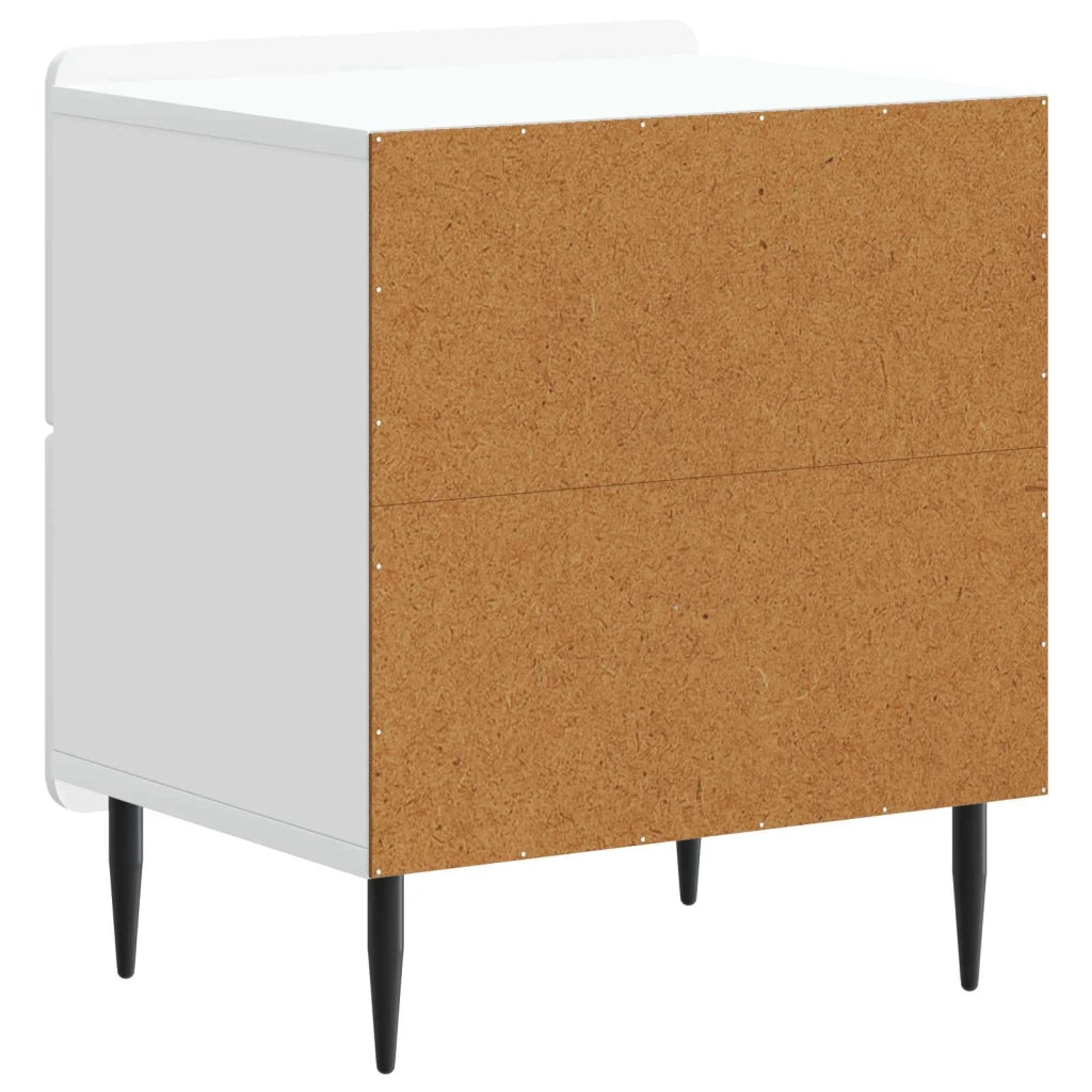 Armadio da Notte con cassetto 2 pcs Bianco 43 x 34,5 x 49,5 cm