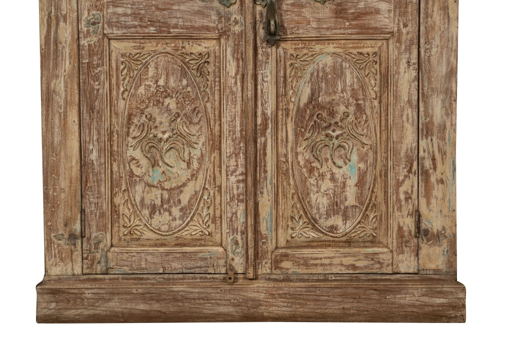 Biscottini Stipo Libreria in legno massiccio con porta antica Molto solido spazioso