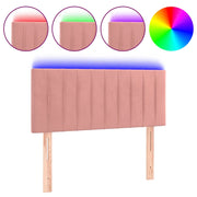 Testiera | Testata a LED Rosa 100x5x78/88 cm in Velluto