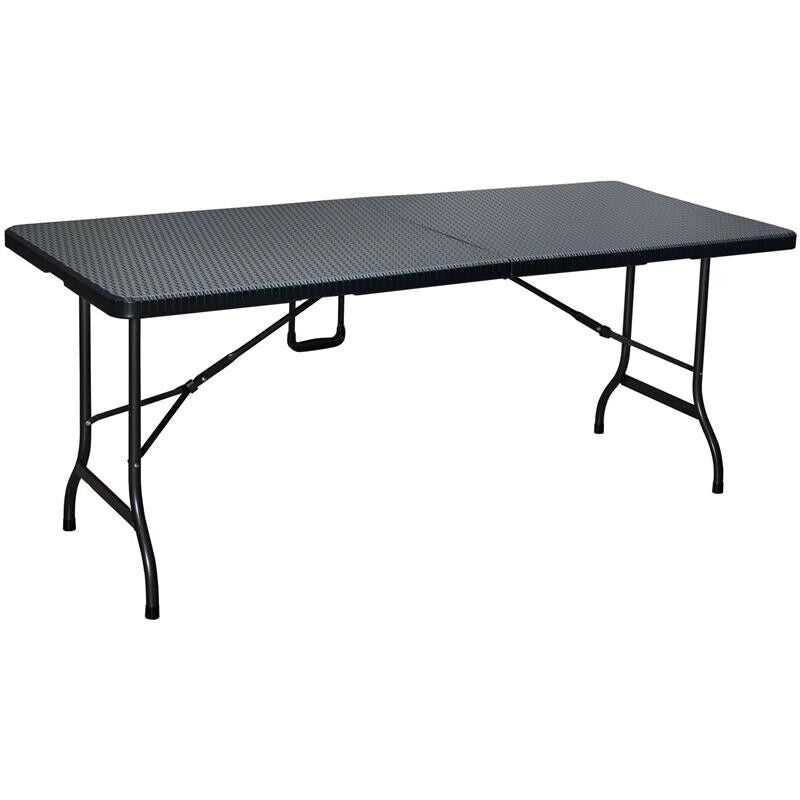 LEVANTE TAVOLO PIEGHEVOLE RETTANGOLARE POLYRATTAN180 X 75 X H 72 CM NERO