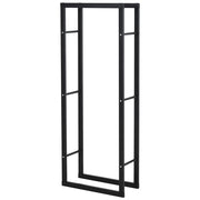Porta Legna in Metallo Nero da Interni ed Esterni ¨C zephmum ¨C 60x25x150 cm