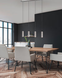 Lampada a Sospensione da Interno  GU10 in Metallo Nickel Opaco