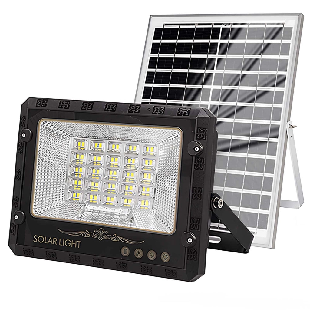 Proiettore Solare LED Esterno 9000K con Rilevamento Automatico Nero Avizar