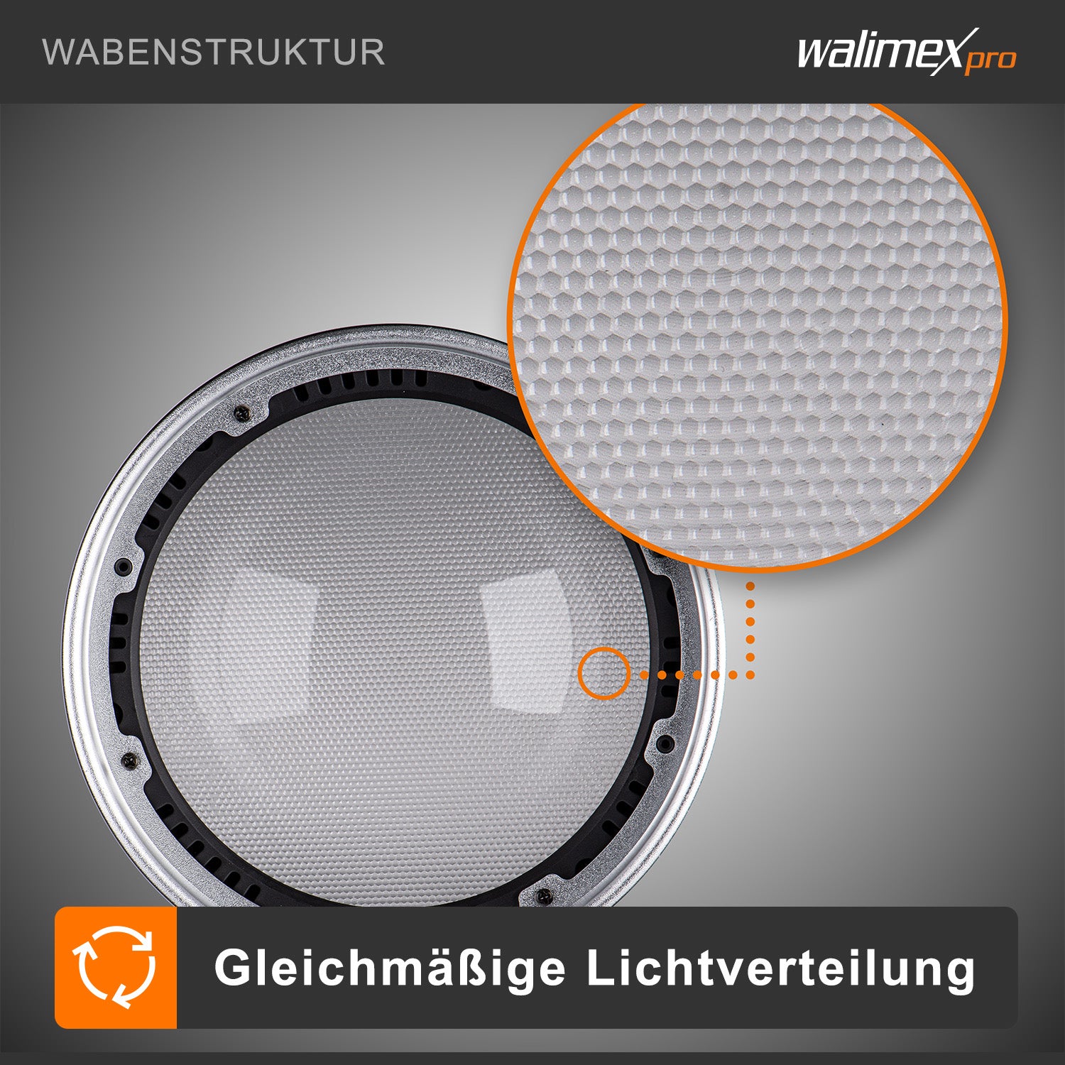 attacco Zoomspot 2X Bowens - Faretto a regolazione continua da 12° a 40°, per LED fino a 350W, resistente al calore fino a 100°C, compatibile con attacchi Bowens/Walimex Pro