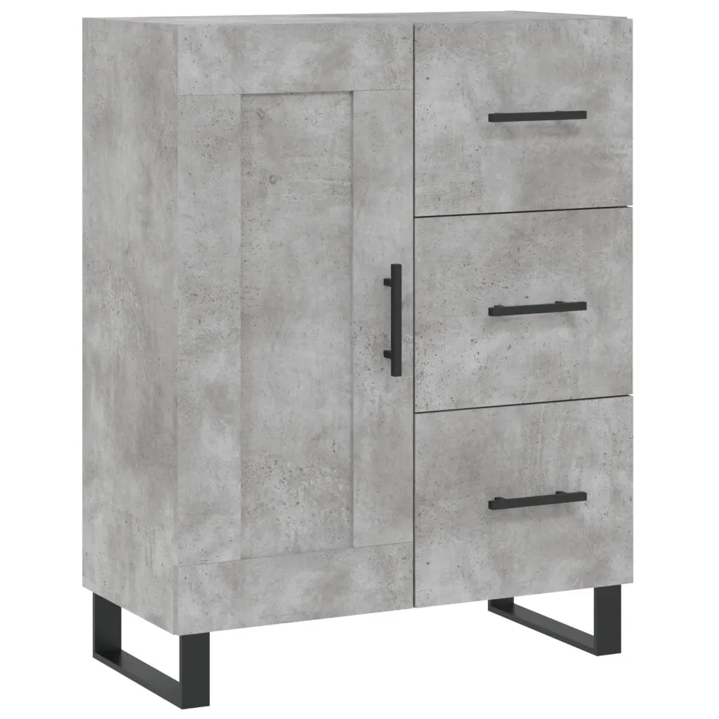 Credenza Grigio Cemento 69,5x34x90 cm in Legno Multistrato 830288