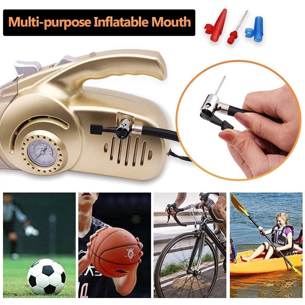 Trade Shop - Aspirapolvere Portatile 4in1 Multifunzione Per Auto Con Pompa Gonfiabile Compressore D'aria -