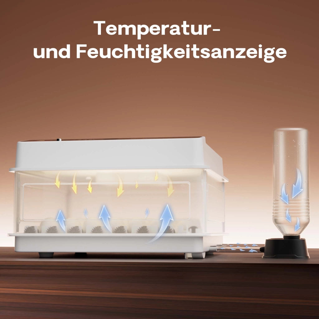 Fudajo Incubatrice per uova automatica, incubazione per 36 uova, 45 W con sistema di rotazione, controllo della temperatura e regolazione dell'umidità, allevamento pulcini