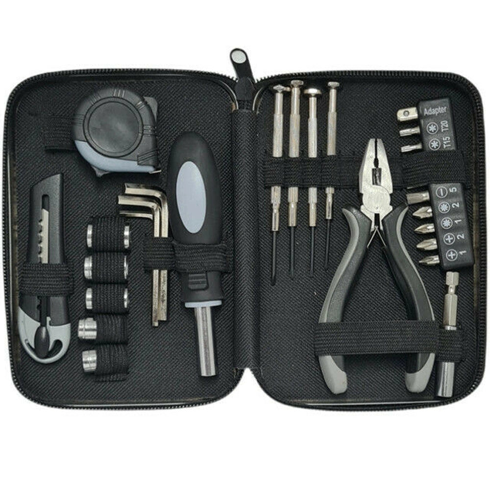 Trade Shop - Kit Riparazioni Orologi Schede Chiavini Metro Taglierino Cacciavite Pinza Q-wx19 -