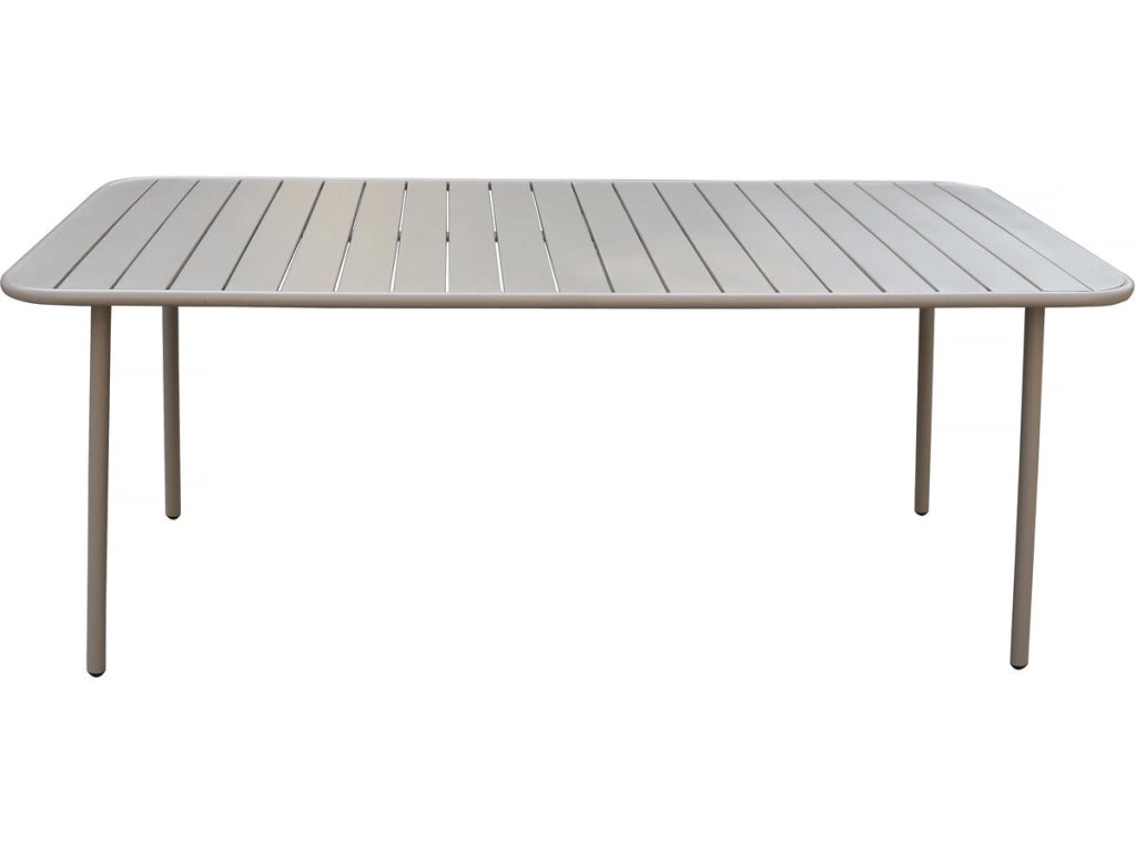 Tavolo da giardino in metallo "Bilbao" - 180 x 90 x 71 cm - Tortora
