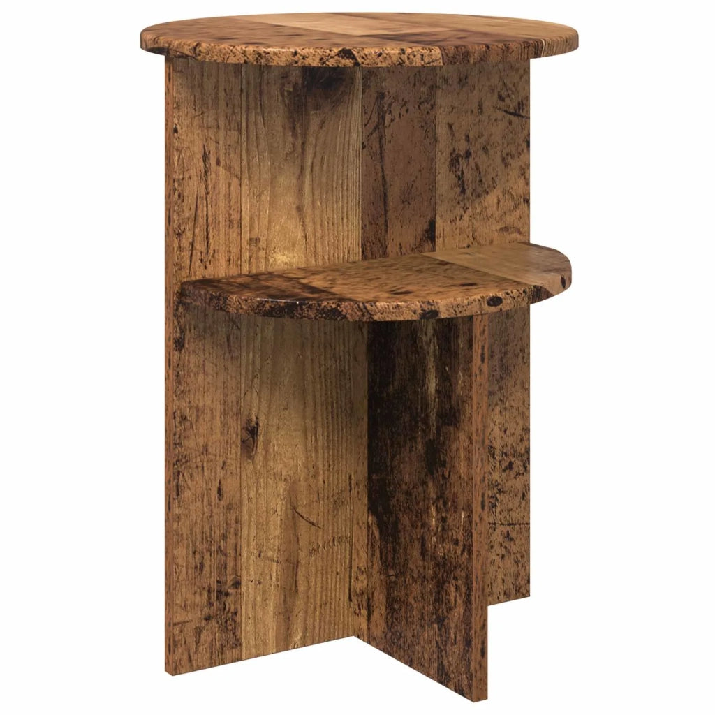 Tavolo laterale con archiviazione Legno antico Ø 39,5 x 55 cm 8001026