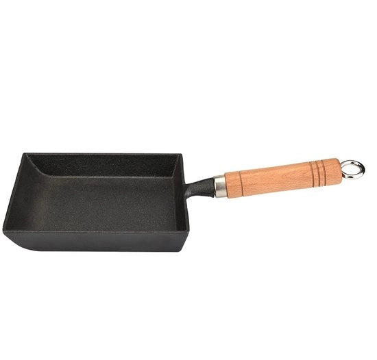 Piastra per Frittelle in Ottone - Maniglia in Legno - Disegno Antiscotta - Per Frittelle/Tamagoyaki - Adatto per Induzione/Gas - Duraturo e Solido - Piastra per Tamagoyaki